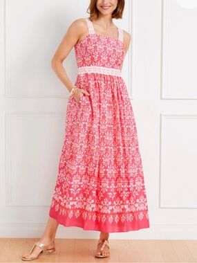 Talbots Fit & Flare Voile Maxi Dress Size 6